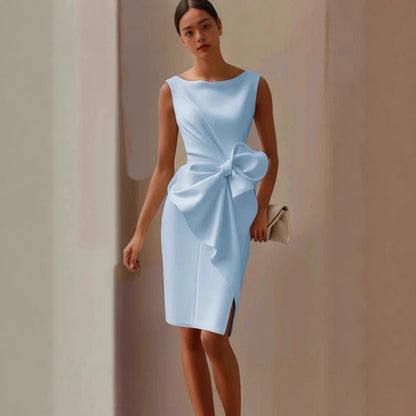 Luxurious Bow-Knot Midi Dress
