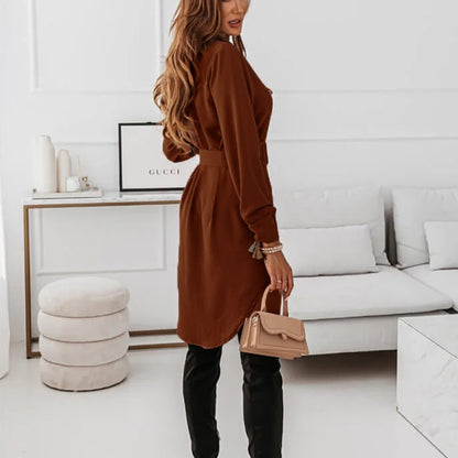 Lapel Long-sleeved Dress™
