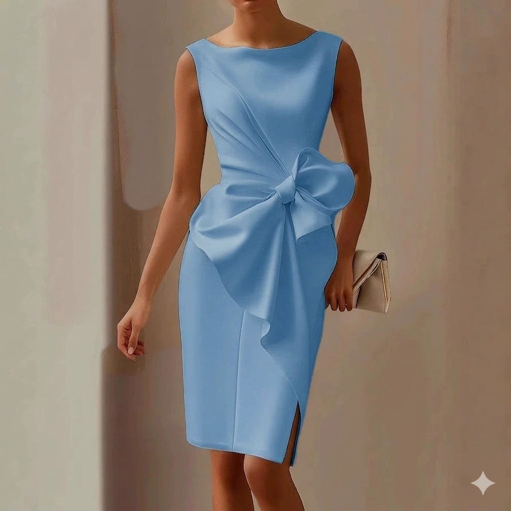 Luxurious Bow-Knot Midi Dress