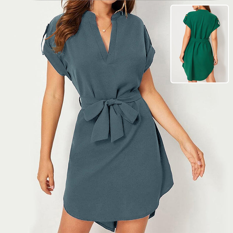V-neck Short Sleeve Dress™