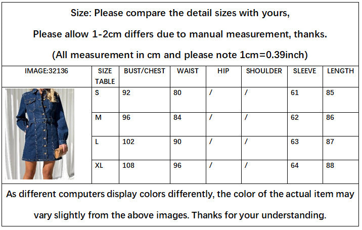 Button Denim Dress Women | Cotton high quality