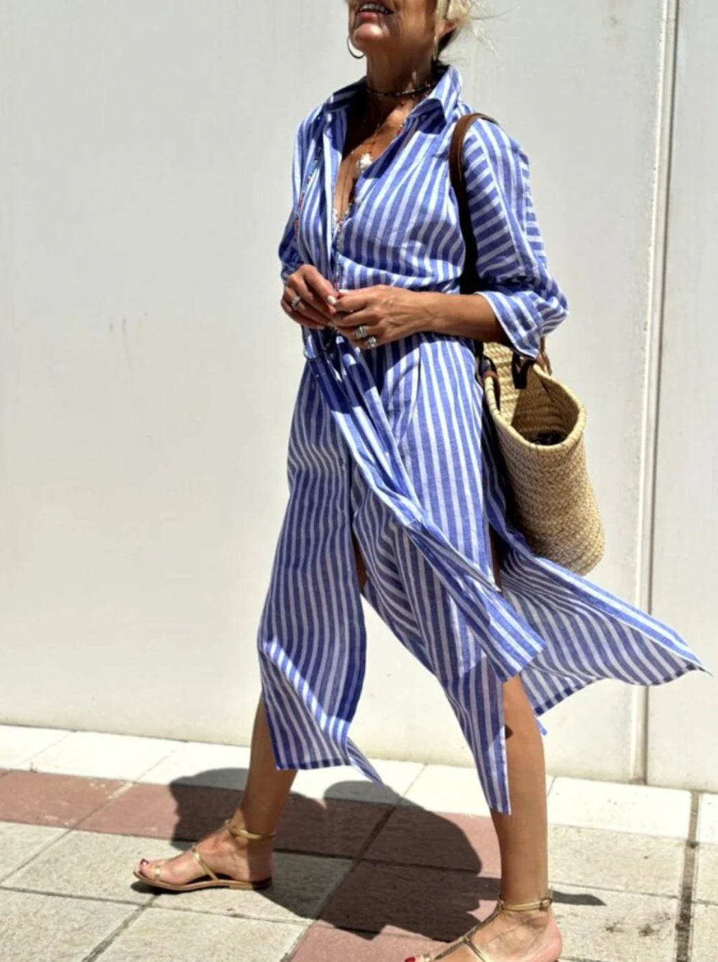 Striped Shirt Dress