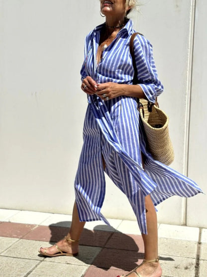 Striped Shirt Dress
