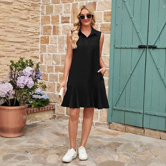 Solido Pure Colour Dress™ – Effortless Minimalist Elegance