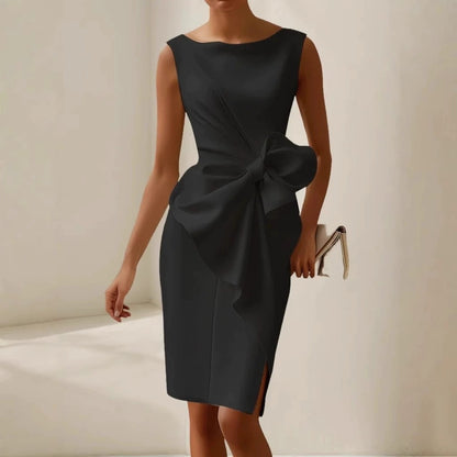 Luxurious Bow-Knot Midi Dress