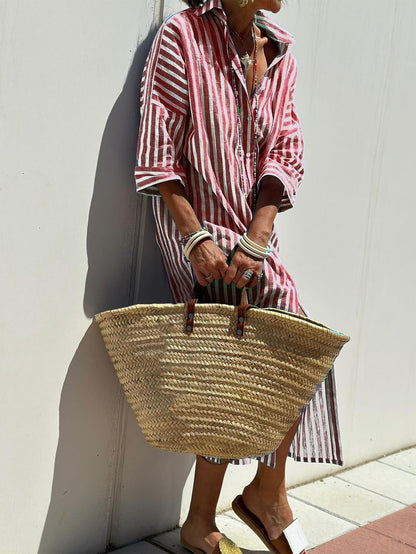 Striped Shirt Dress