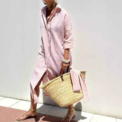 Striped Shirt Dress