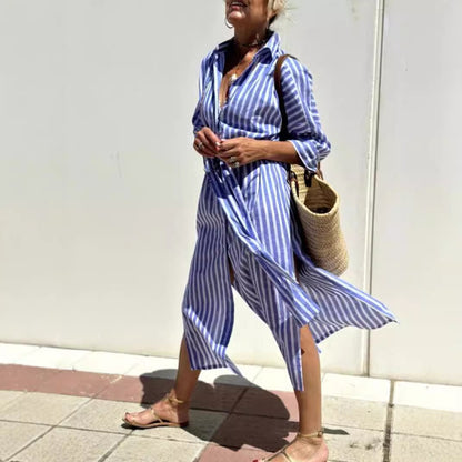 Striped Shirt Dress