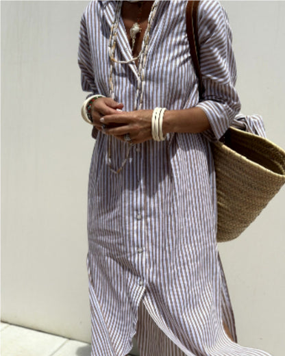 Striped Shirt Dress