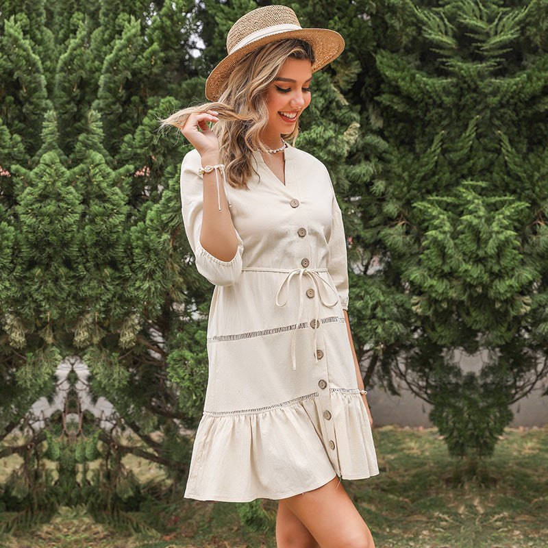 Lente Cotton-Linen Dress